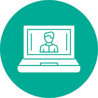 Dizüstü bilgisayar simgesinin vektör çizimi