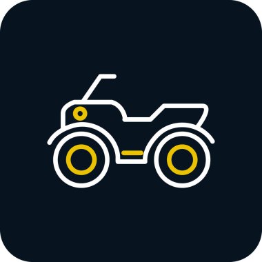 ATV araba simgesi vektör illüstrasyonu 