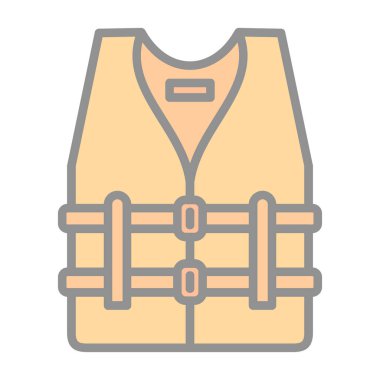 Can yeleği simgesi, vektör illüstrasyonu basit tasarım