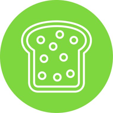 ekmek simgesi, vektör illüstrasyonu