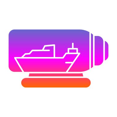 Gemi simgesi, vektör illüstrasyonu, gemi simgesi