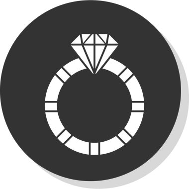 Elmas halka simgesi, vektör illüstrasyonu