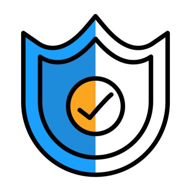 kalkan simgesi, vektör illüstrasyonu basit tasarım