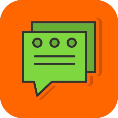 Grafik düz konuşma baloncukları simgesi, vektör illüstrasyonu