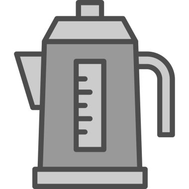 Kahve makinesi. Web simgesi basit illüstrasyon