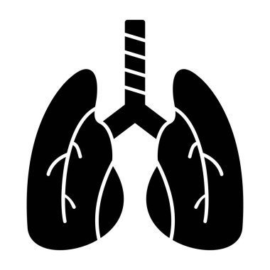 akciğerler web simgesi basit illüstrasyon 