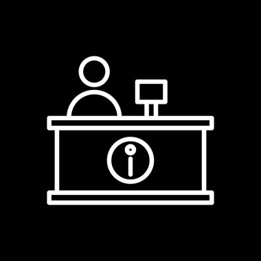 Resepsiyon simgesinin vektör illüstrasyonu