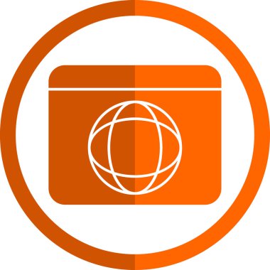 Web tarayıcı simgesi, vektör illüstrasyonu basit tasarım