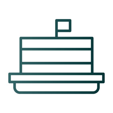 Beyaz arka plan üzerinde izole kek simgesi