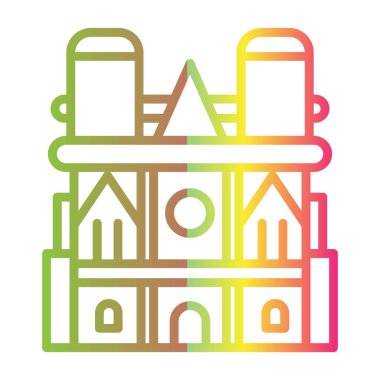 Modern yapı simgesinin vektör illüstrasyonu