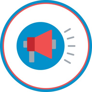 megafon simgesi, kampanya konsepti vektör illüstrasyonu