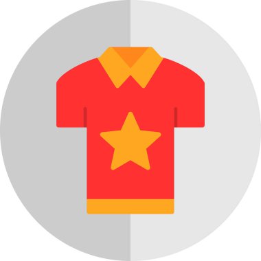 T-Shirt simgesi, basit vektör çizim 