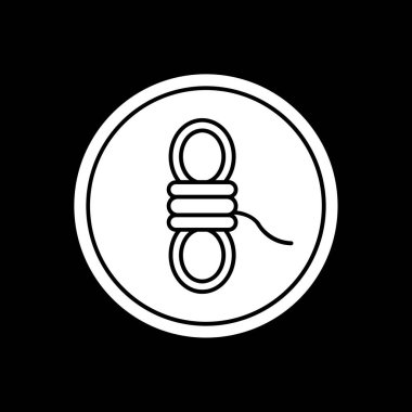 İp düz simgesinin vektör illüstrasyonu