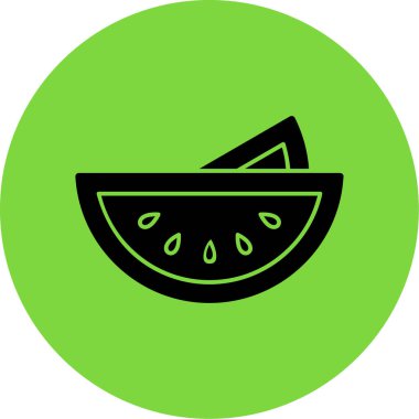 Karpuz düz ikon vektör çizimi             
