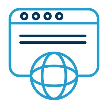 Web tarayıcı simgesi, vektör illüstrasyonu basit tasarım