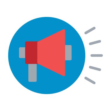 megafon simgesi, kampanya konsepti vektör illüstrasyonu