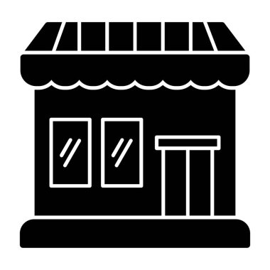 Market simgesinin vektör illüstrasyonu