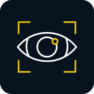 Göz simgesi soyut arkaplan grubunda izole edildi