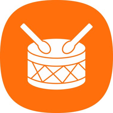 Vektör illüstrasyonu, Davul simgesi.