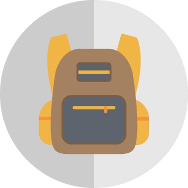 sırt çantası simgesi vektör illüstrasyonu