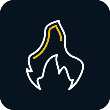 Ateş alevi. Web simgesi basit illüstrasyon