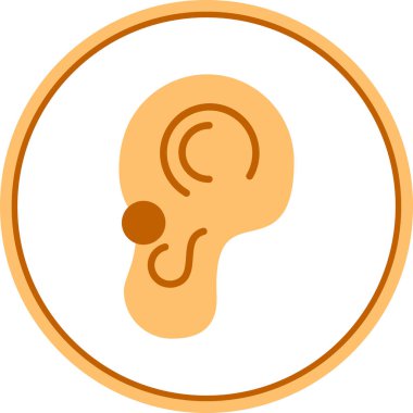 Kulak. Web simgesi basit illüstrasyon