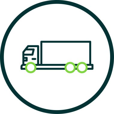 kamyon simgesi, vektör illüstrasyonu basit tasarım