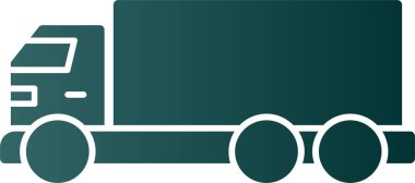 kamyon simgesi, vektör illüstrasyonu basit tasarım