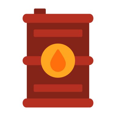 Namlu simgesi vektörü. düz renk gösterimi.