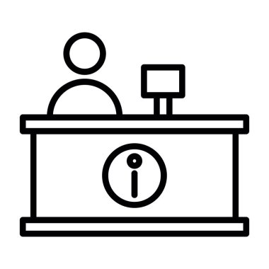 Resepsiyon simgesinin vektör illüstrasyonu