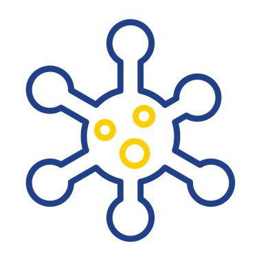 Kar Tanesi simgesi, vektör illüstrasyonu