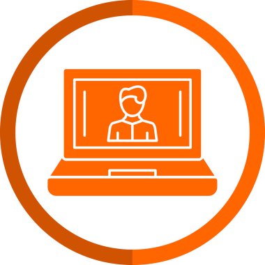 Bilgisayar. Web simgesi basit illüstrasyon