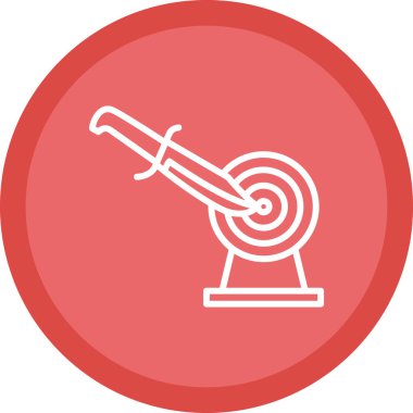 Bıçak fırlatma simgesi, vektör çizimi   