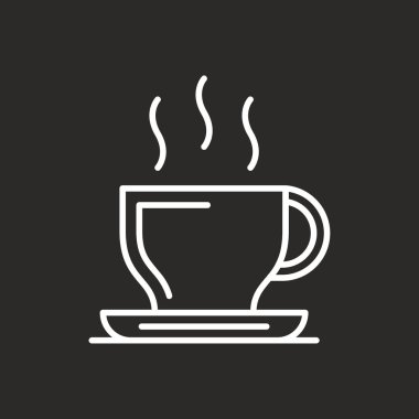 kahve fincanı ikonu vektör illüstrasyonu 