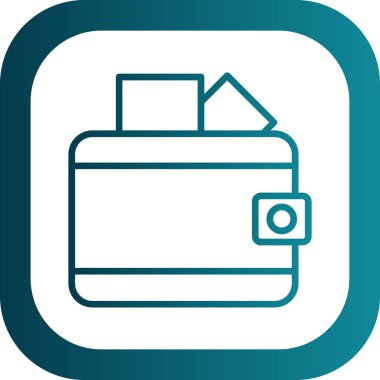 wallet icon, vector illustration simple design