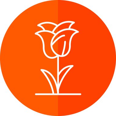 Lale çiçek simgesinin vektör illüstrasyonu