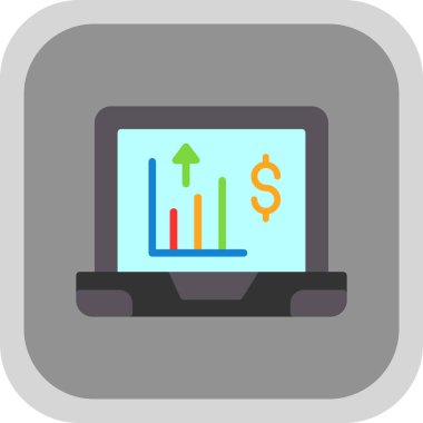 dizüstü bilgisayar simgesi, vektör illüstrasyonu basit tasarım