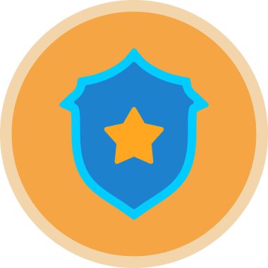 Kalkan. Web simgesi basit illüstrasyon