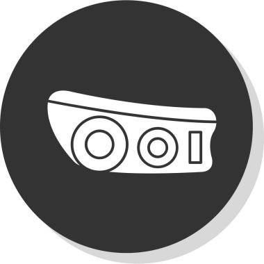 Baş Işığı simgesinin vektör illüstrasyonu