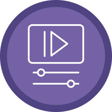 video oynatıcı simgesi, vektör illüstrasyonu 