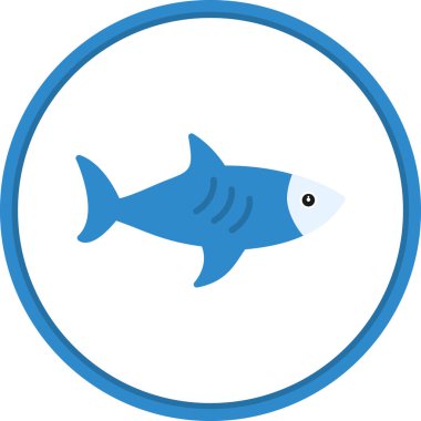 balık simgesi, vektör illüstrasyonu basit tasarım