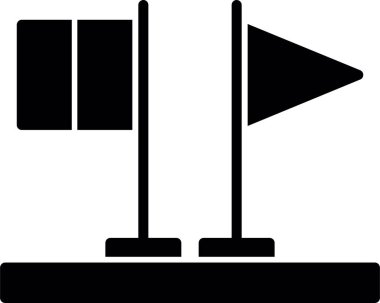 vector illustration of flags flat icon