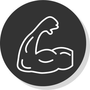 pazı simgesi. Web için basit kas vektör simgesi çizimi