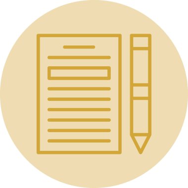 Kağıt ve kalem. Web simgesi basit illüstrasyon