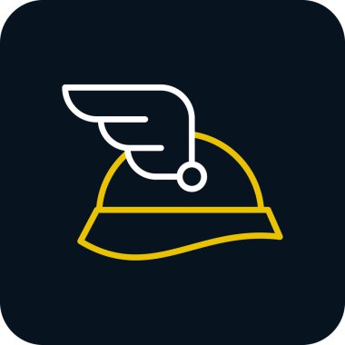 Kask ikonu. vektör düz biçim çizimi