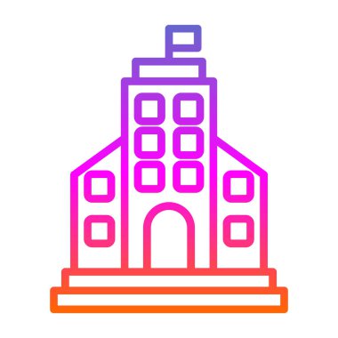 bina simgesi, basit vektör illüstrasyonu