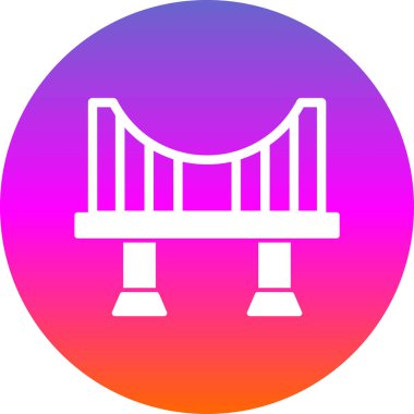 Köprü. Web simgesi basit illüstrasyon