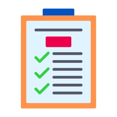 Kontrol listesi simgesinin vektör illüstrasyonu 