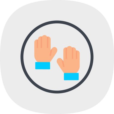 Eldiven simgesi. Vektör illüstrasyonu.