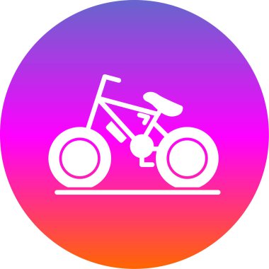 Bisiklet yassı simgesinin vektör illüstrasyonu